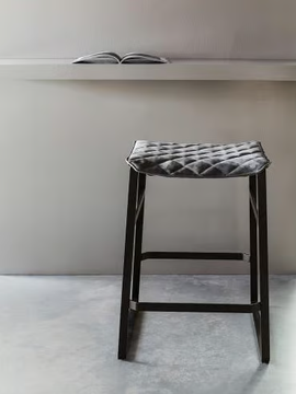 KEKKE LIVING - Sled base upholstered stool with footrest by Piet Boon - view 3